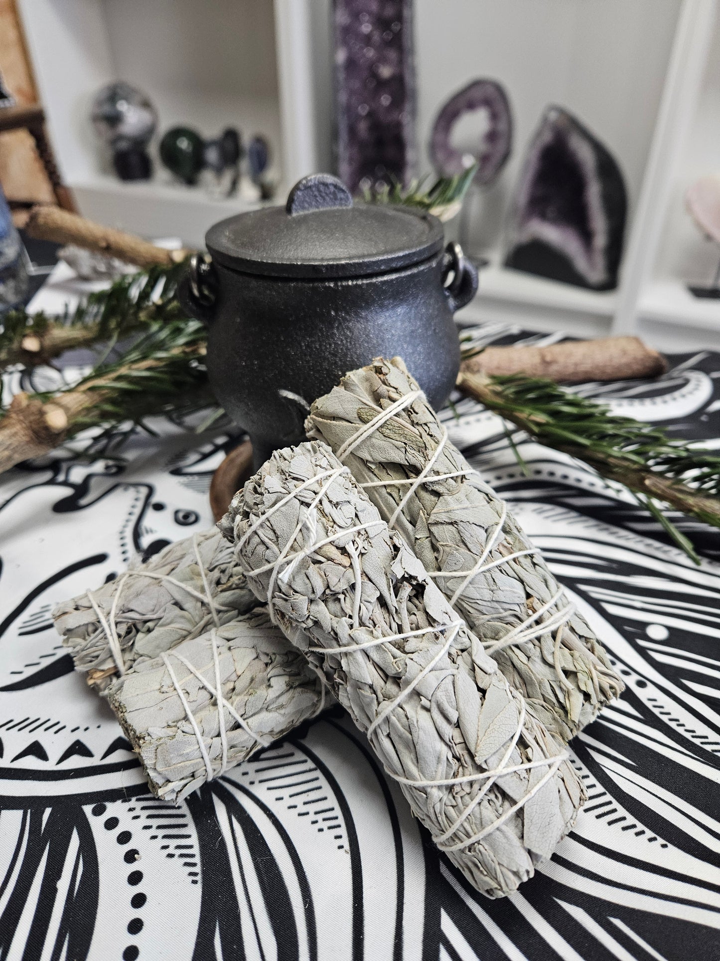Single White Sage Smudge Stick