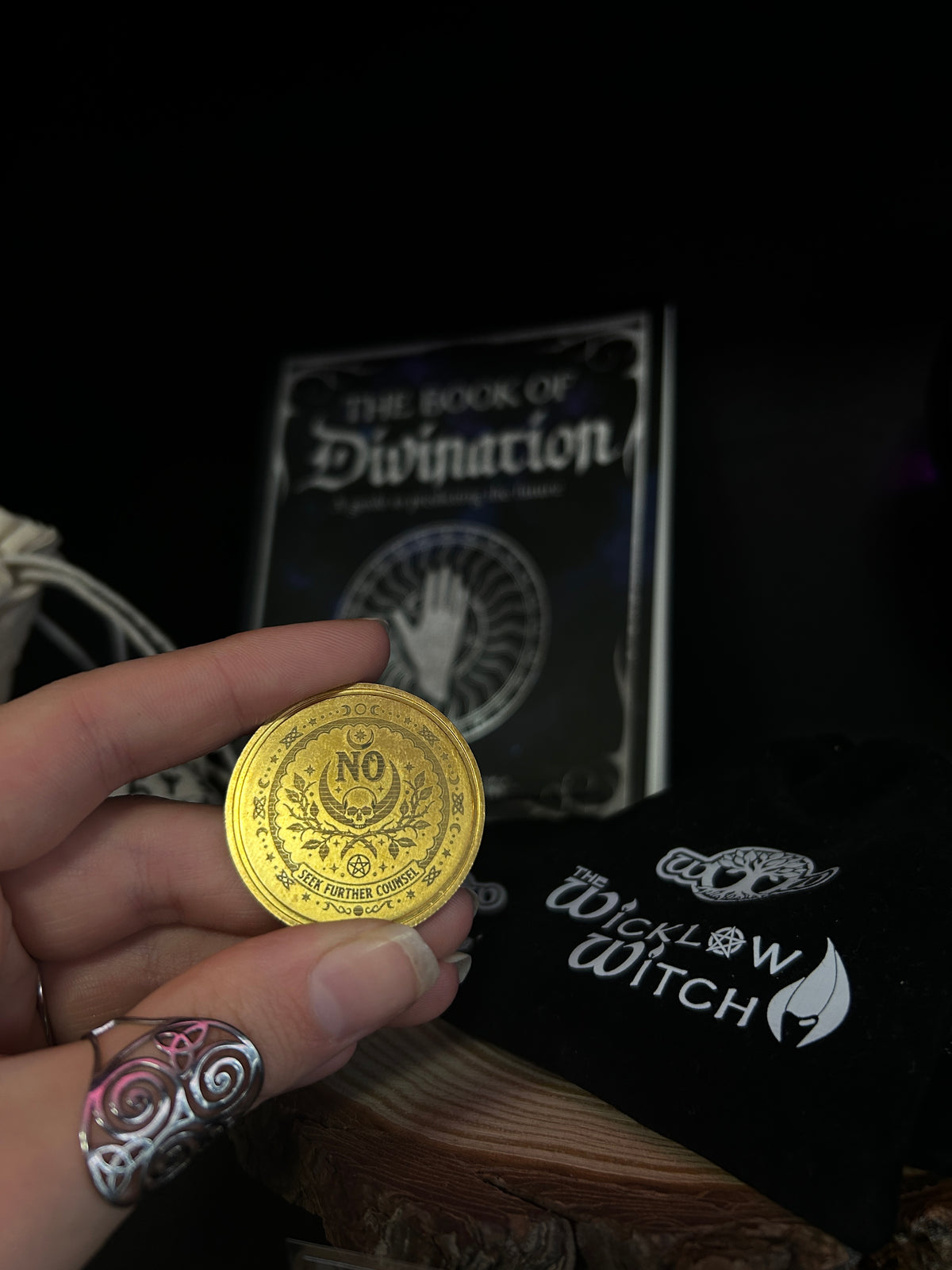 Yes or No Divination Brass Coin – Witch's Decision Token - Made By The Wicklow Witch