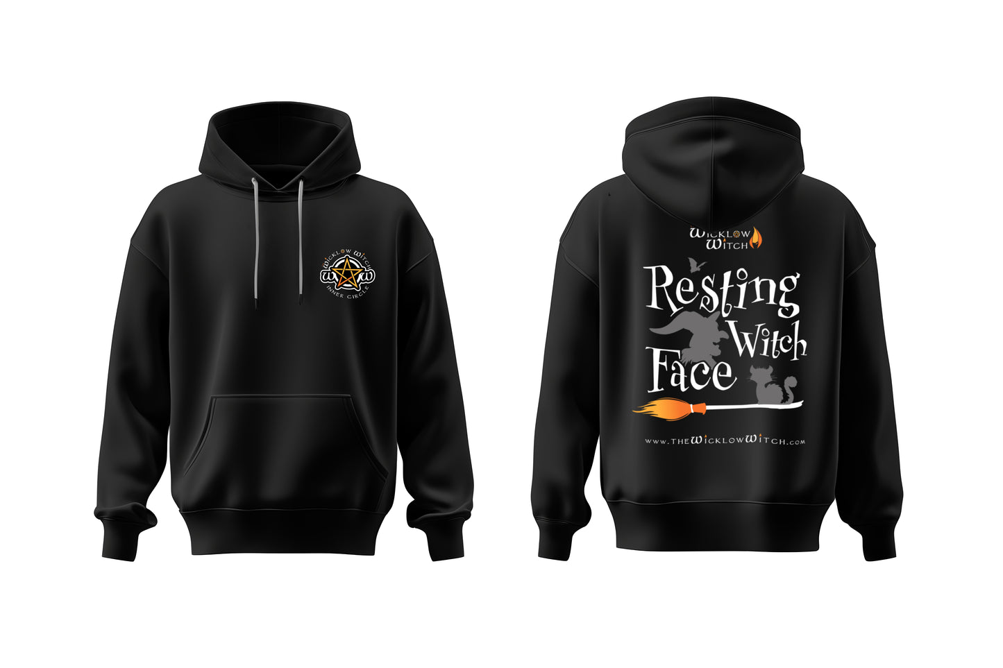Wicklow Witch Pullover Hoodie - Resting Witch Face