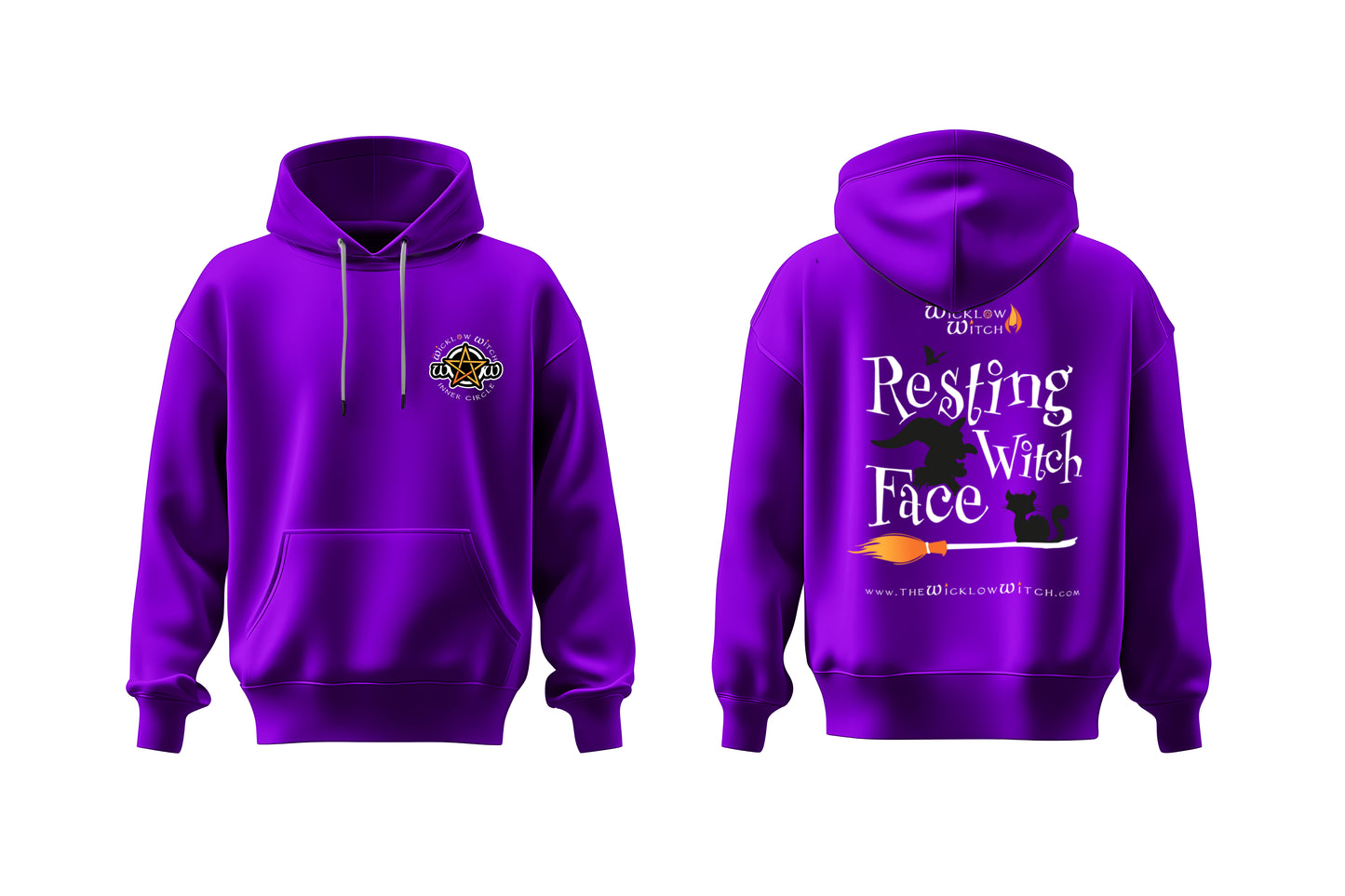 Wicklow Witch Pullover Hoodie - Resting Witch Face