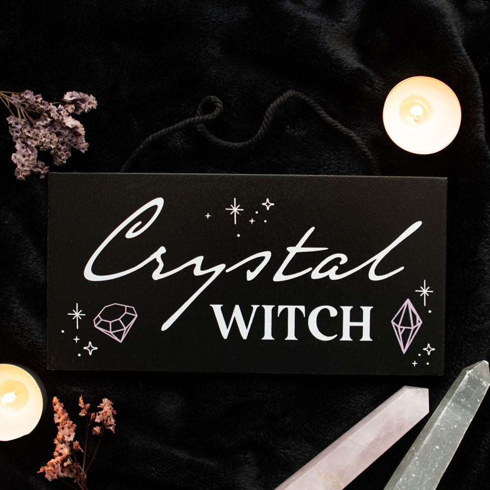 'Crystal Witch' Hanging Wall Sign