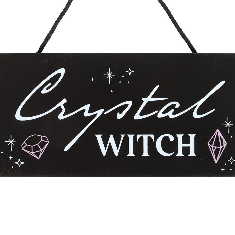 'Crystal Witch' Hanging Wall Sign