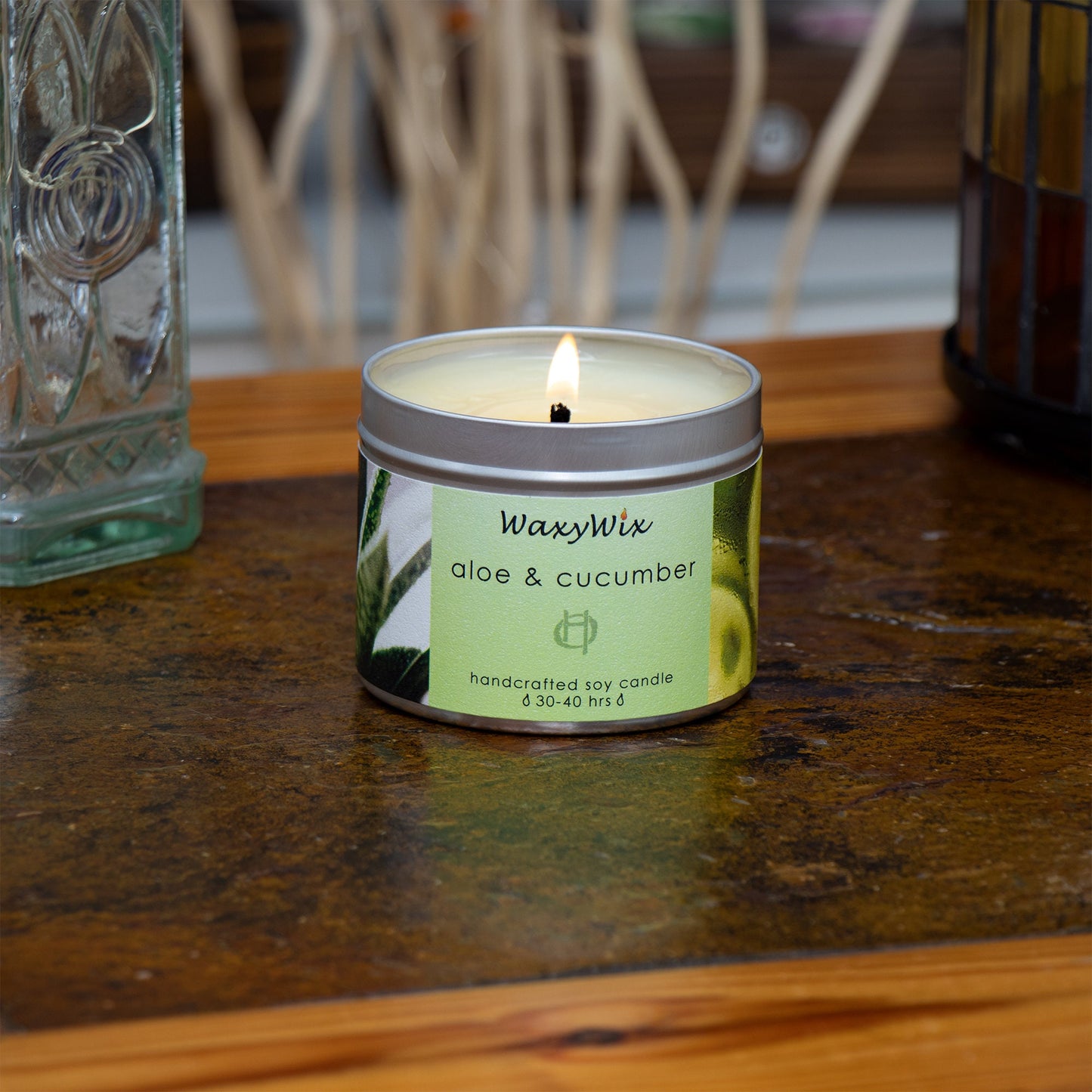 Aloe & Cucumber Handmade soy wax candle