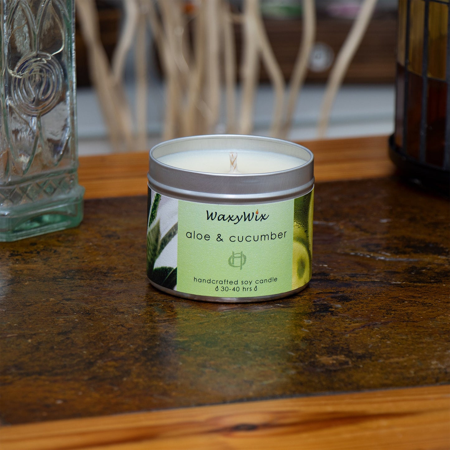 Aloe & Cucumber Handmade soy wax candle