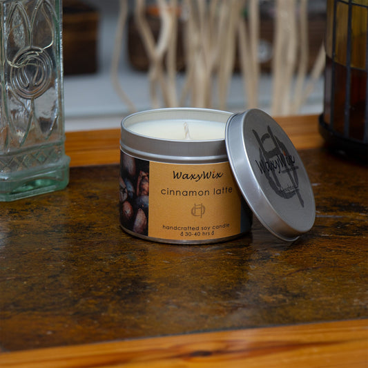 Cinnamon latte handmade soy wax candle