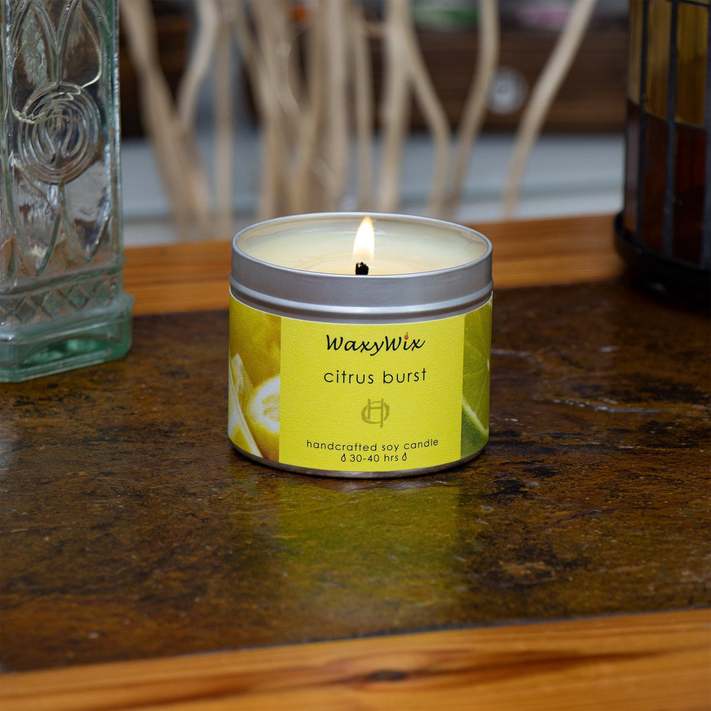 Citrus burst handmade soy wax candle