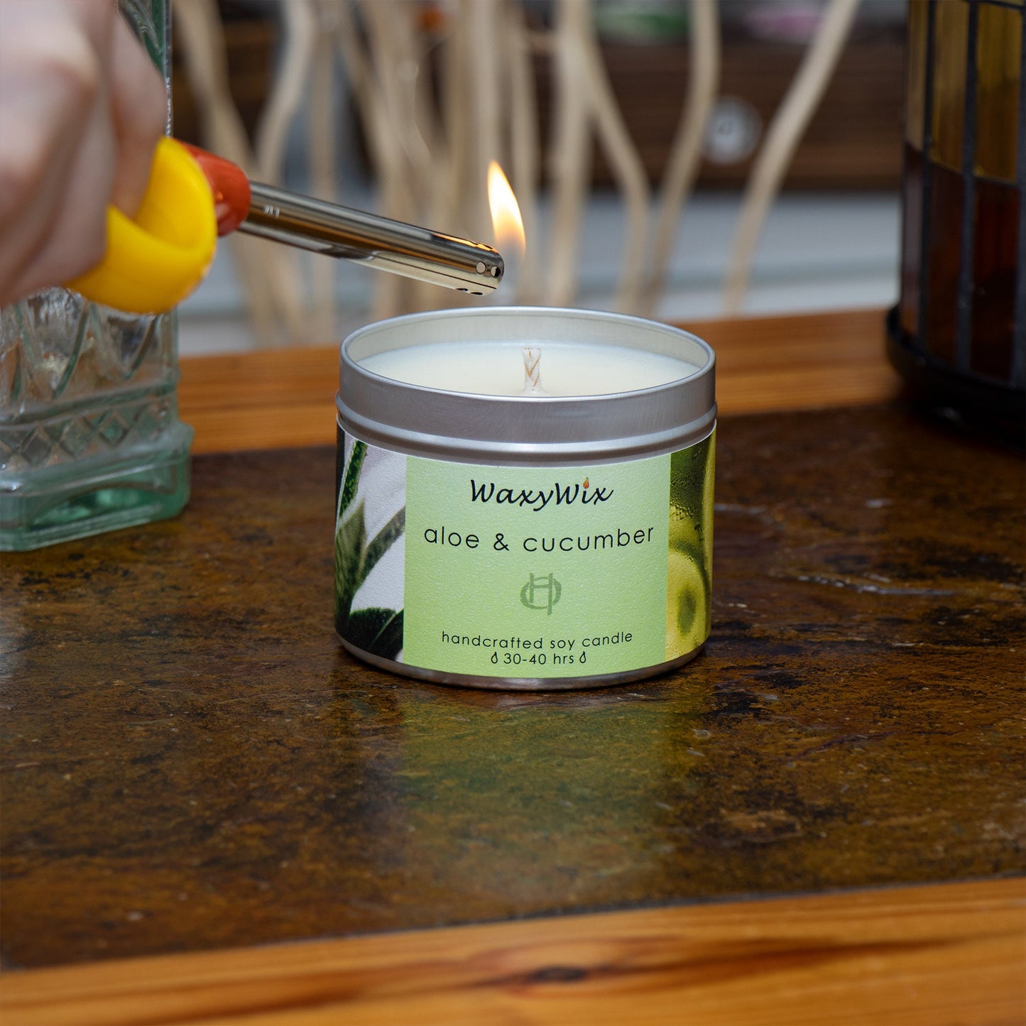 Aloe & Cucumber Handmade soy wax candle