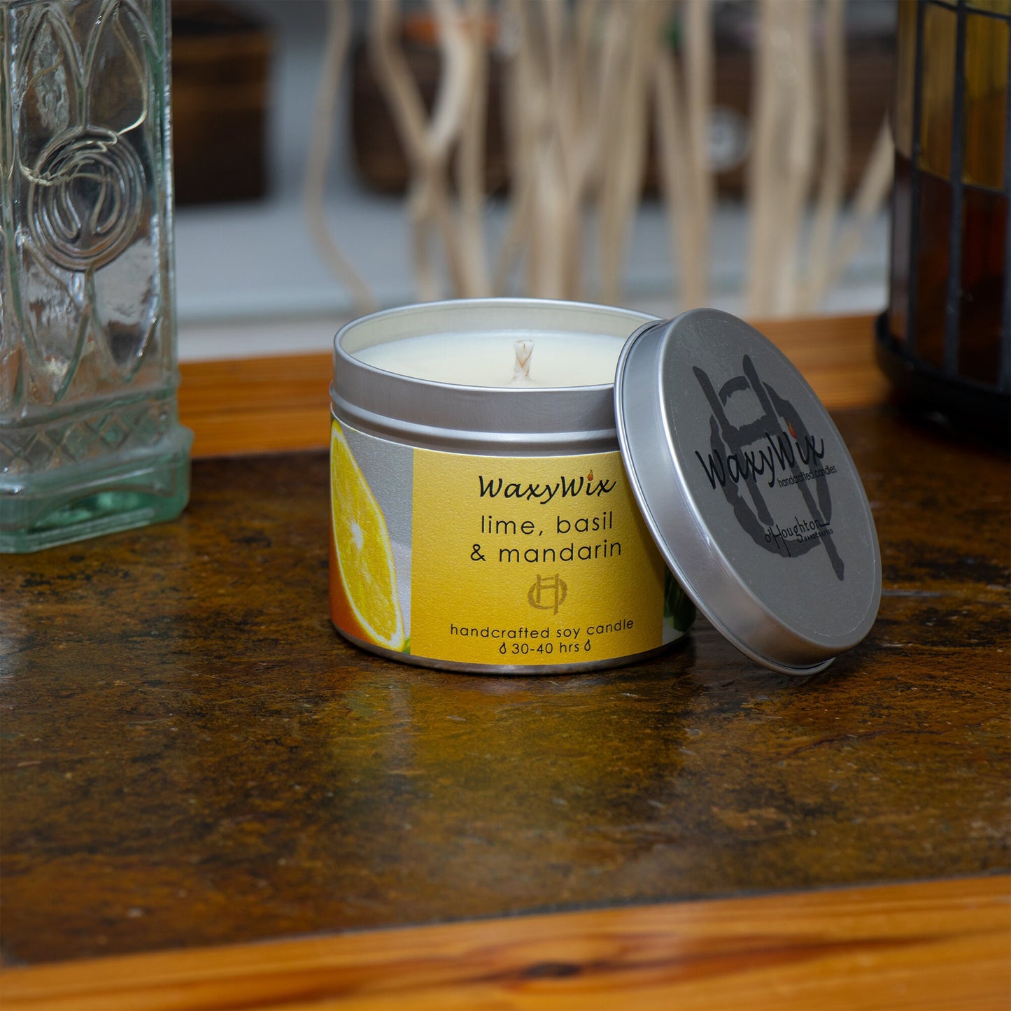 Lime, Basil & Mandarin handmade soy wax candle