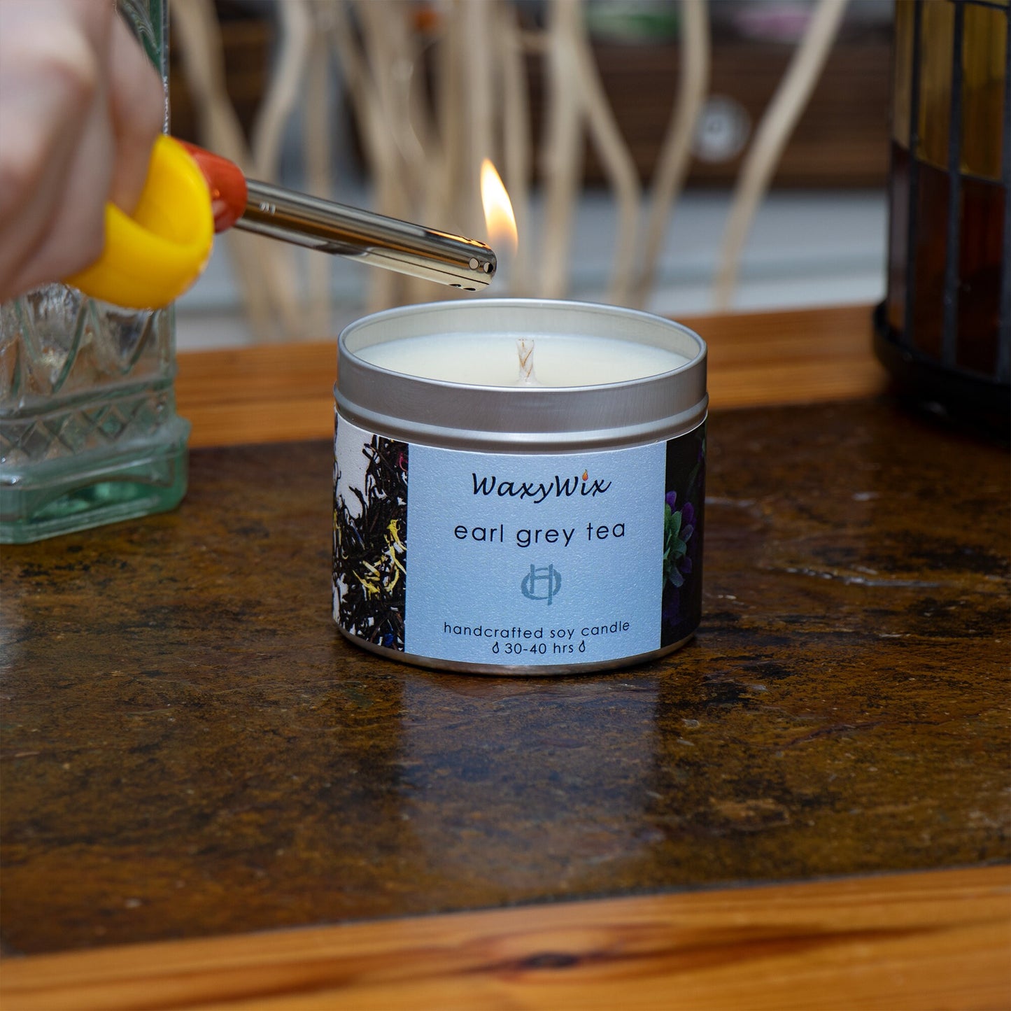 Earl Grey tea scented soy wax candle