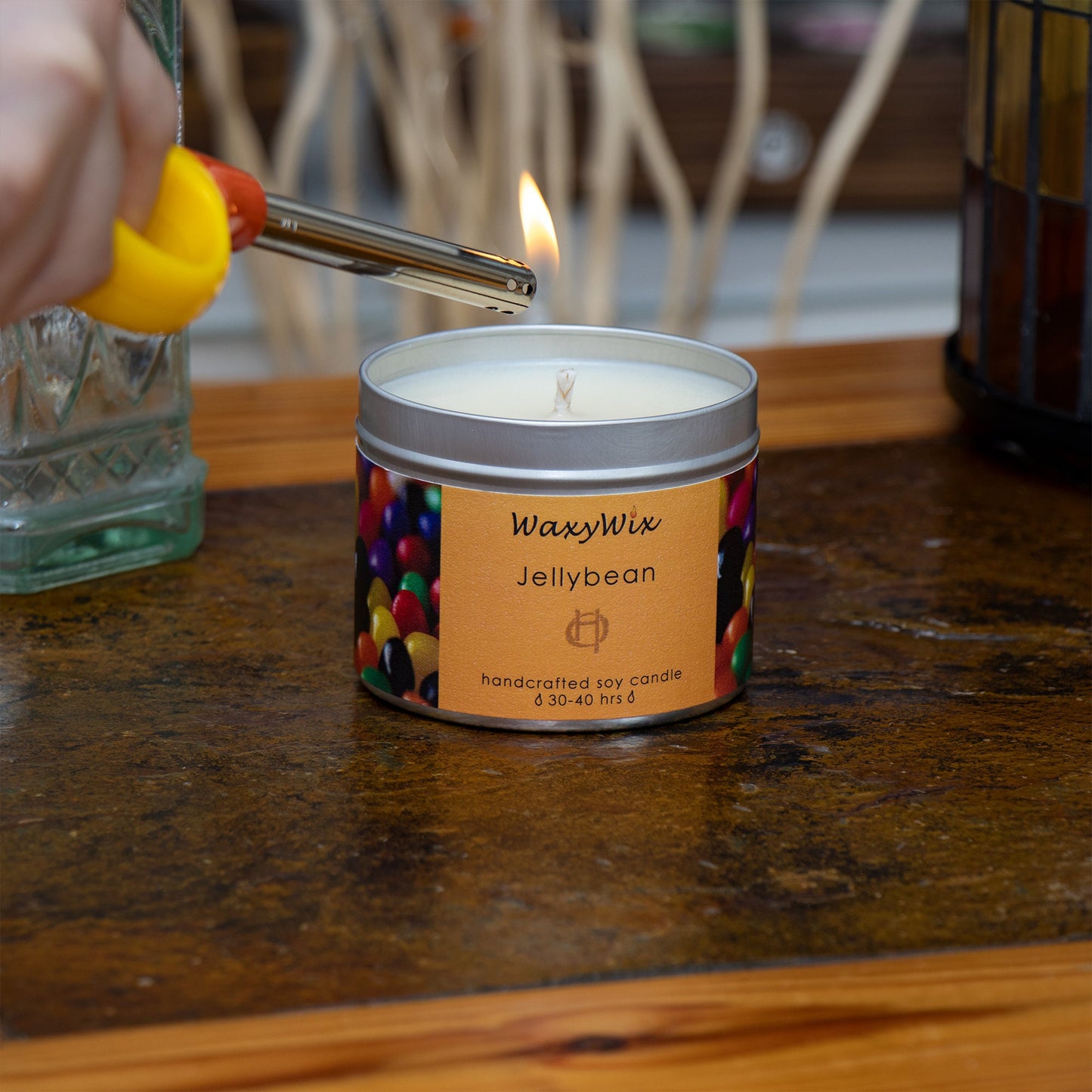 Jellybean soy wax candle