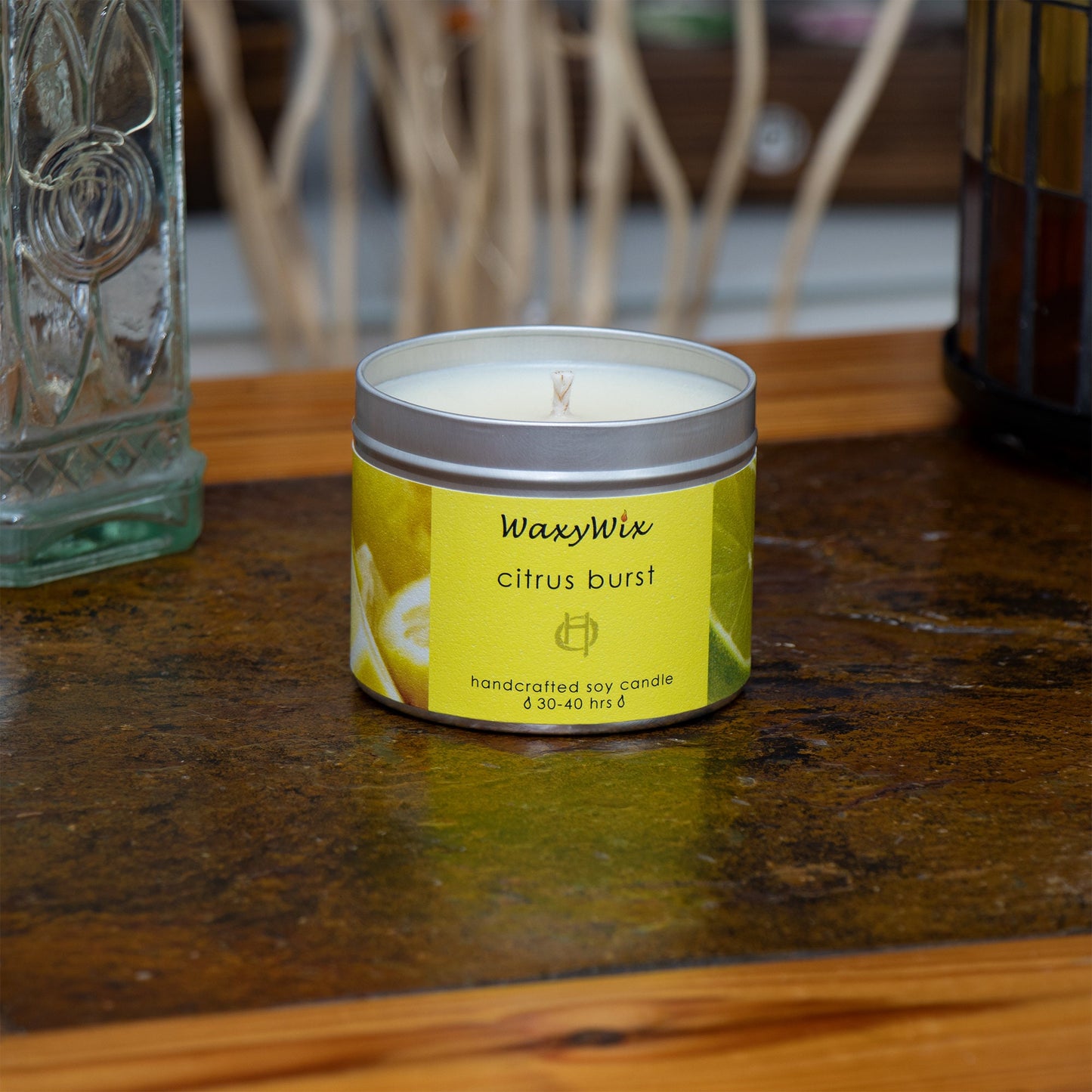 Citrus burst handmade soy wax candle