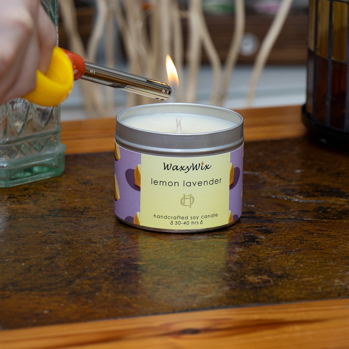 Lemon Lavender soy wax candle