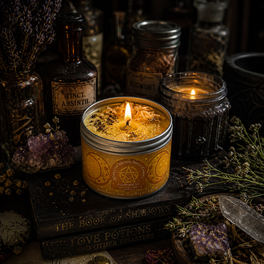 Happiness spell candle