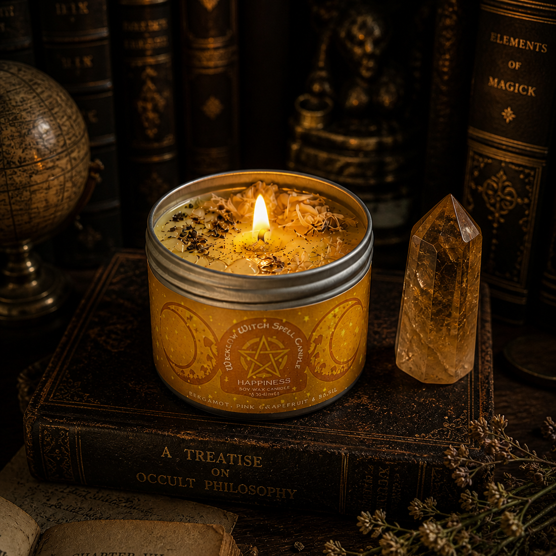 Happiness spell candle