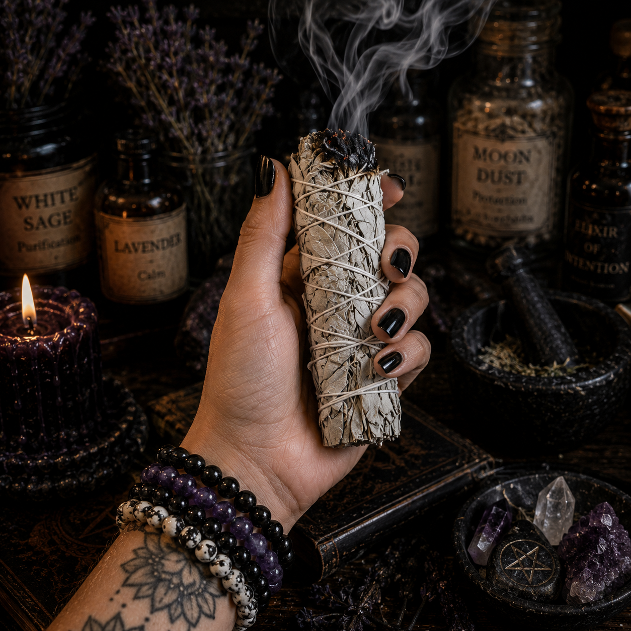 Single White Sage Smudge Stick