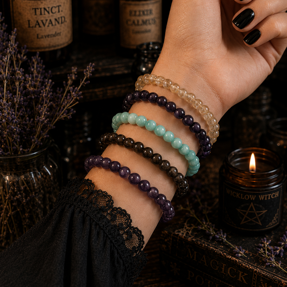 8mm Crystal Bead Bracelets