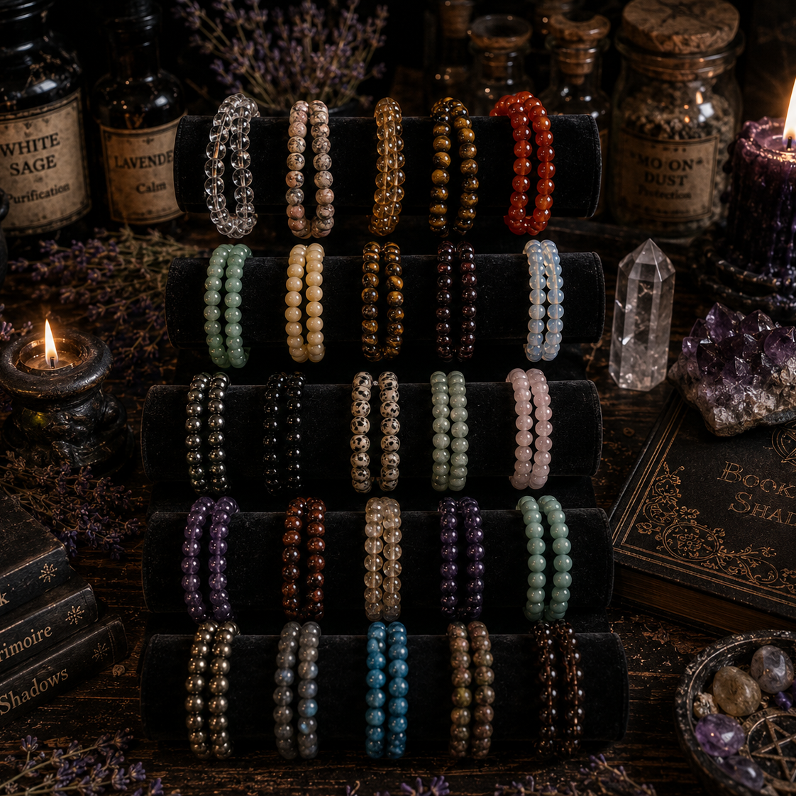 8mm Crystal Bead Bracelets