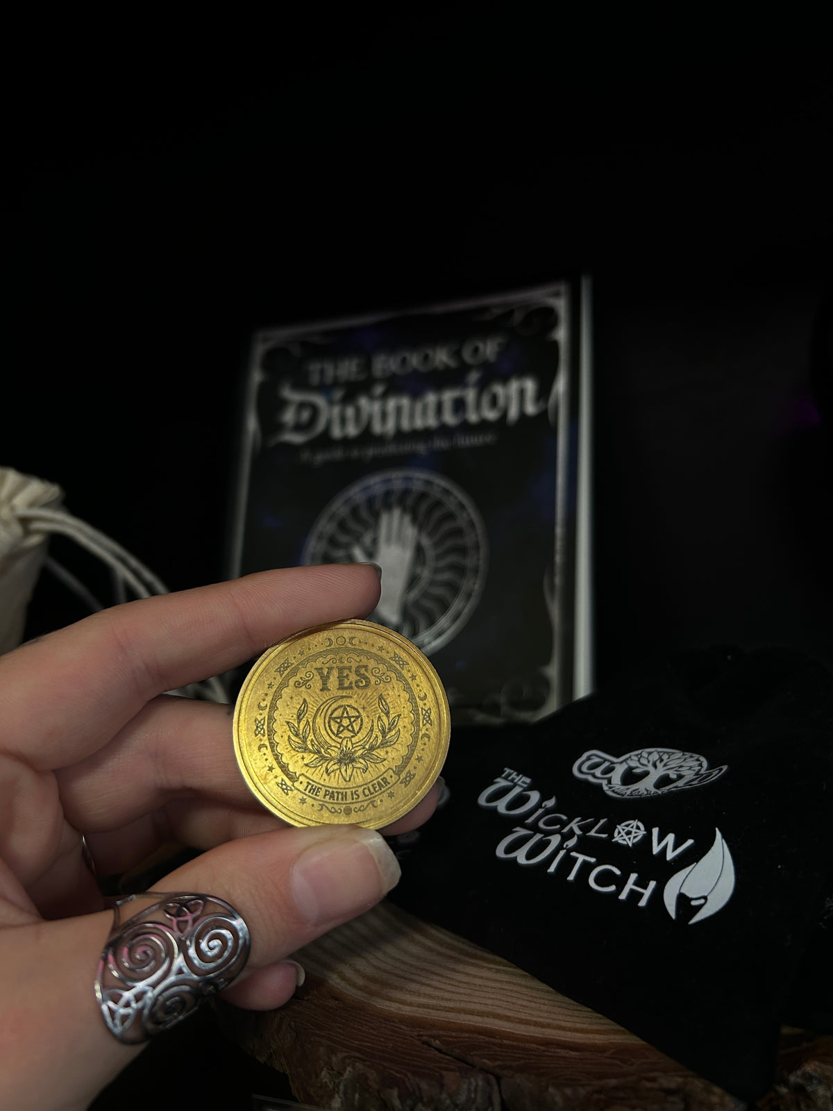 Yes or No Divination Brass Coin – Witch's Decision Token - Made By The Wicklow Witch