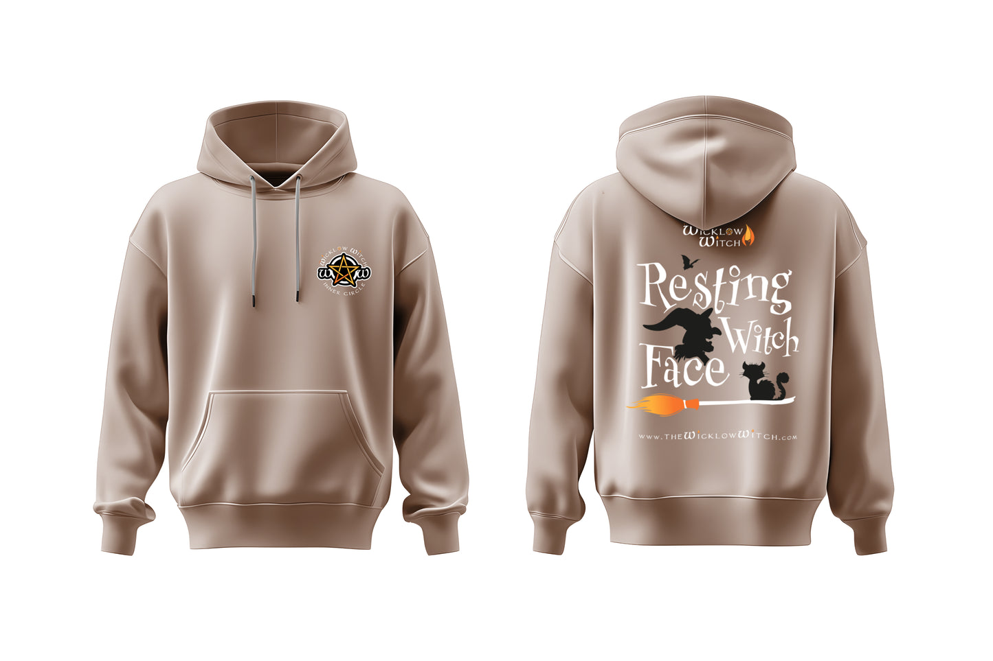 Wicklow Witch Pullover Hoodie - Resting Witch Face