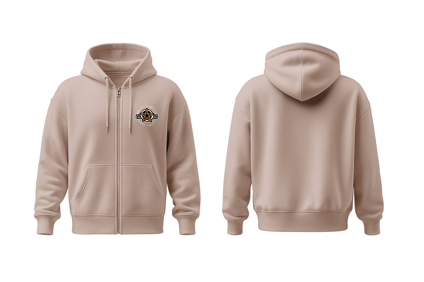 Wicklow Witch Zip-up Hoodie - Plain Back