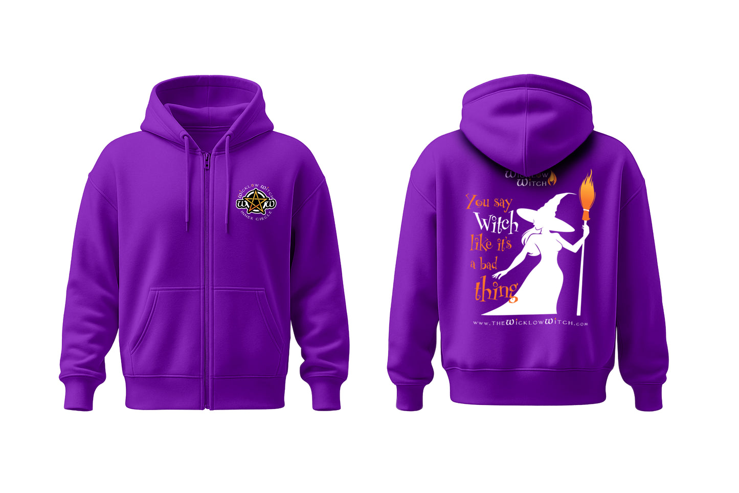Wicklow Witch Zip-up Hoodie - You Say Witch