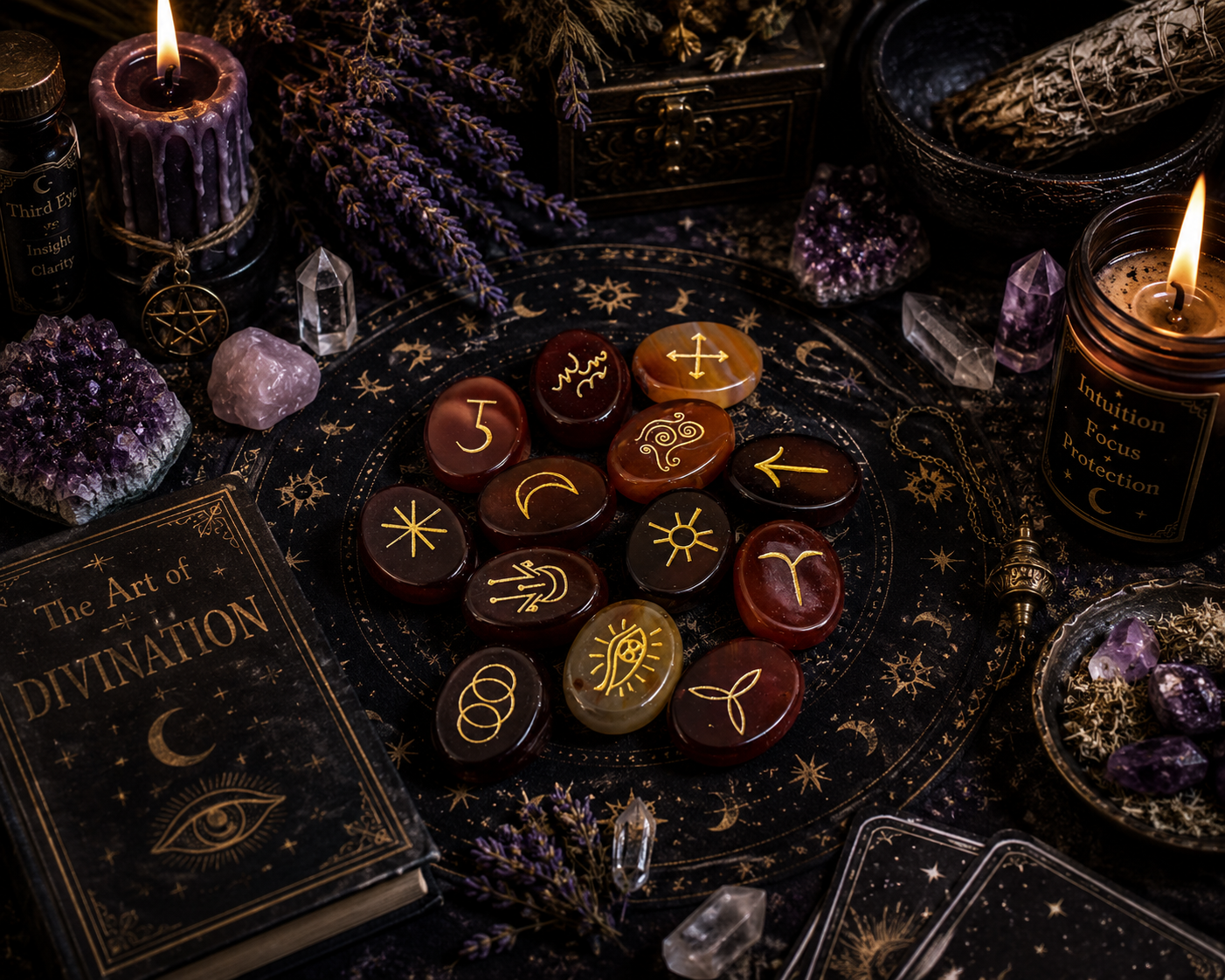 Witches Runes For Divination - 13pcs