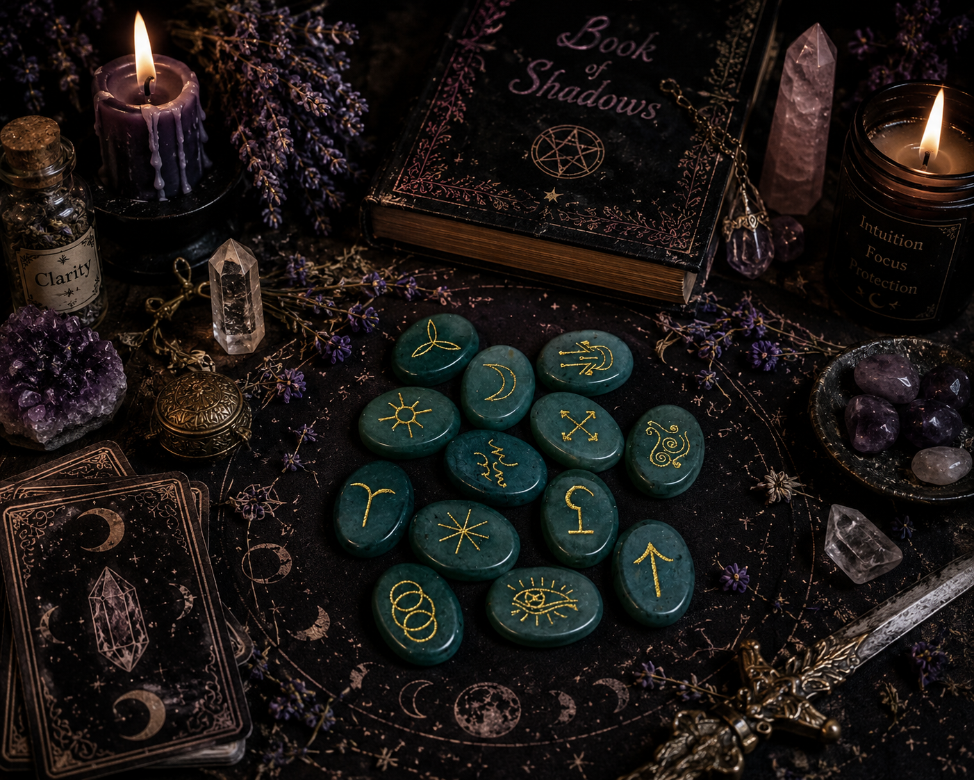 Witches Runes For Divination - 13pcs
