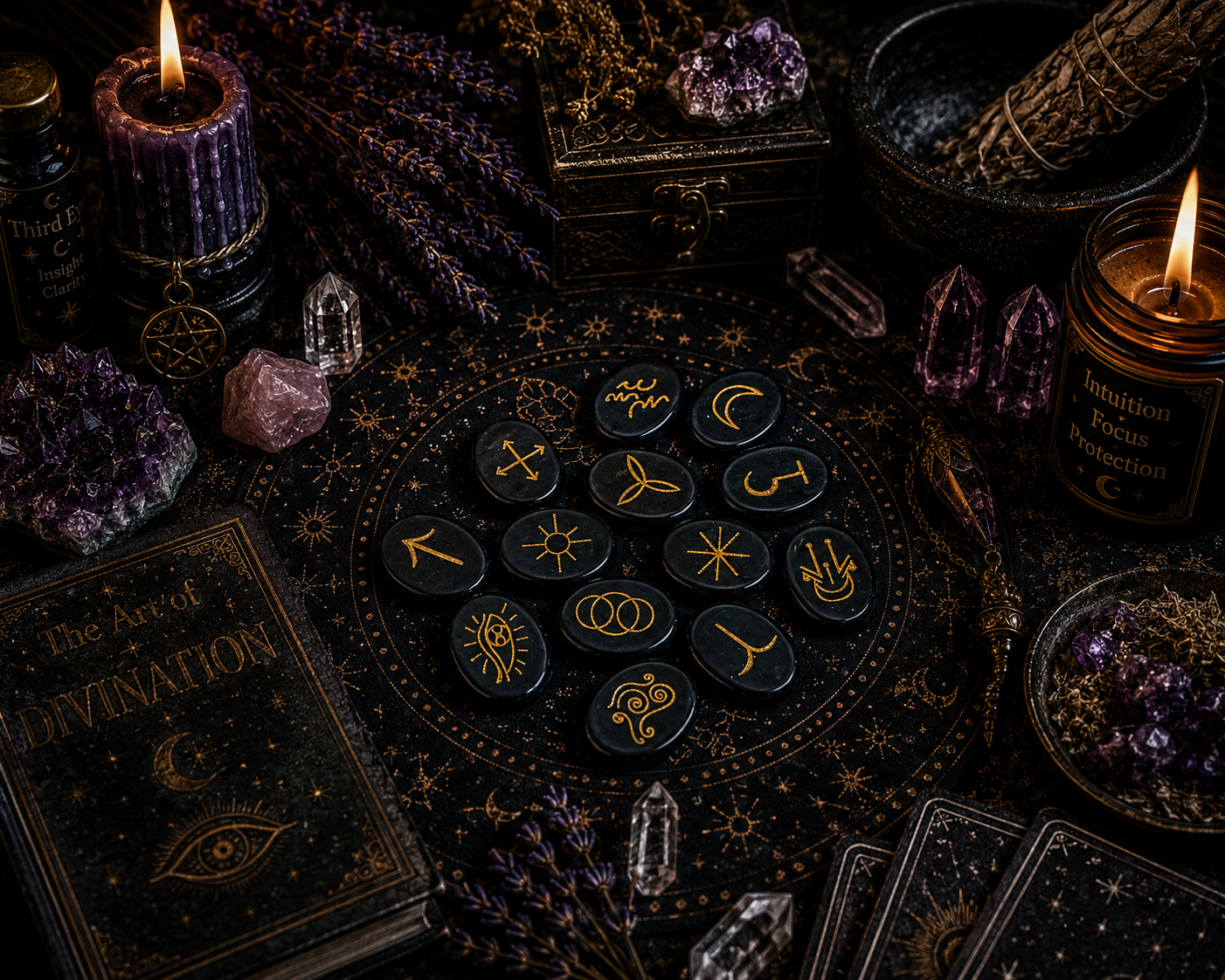Witches Runes For Divination - 13pcs