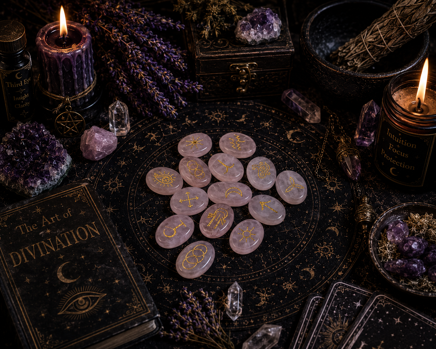 Witches Runes For Divination - 13pcs