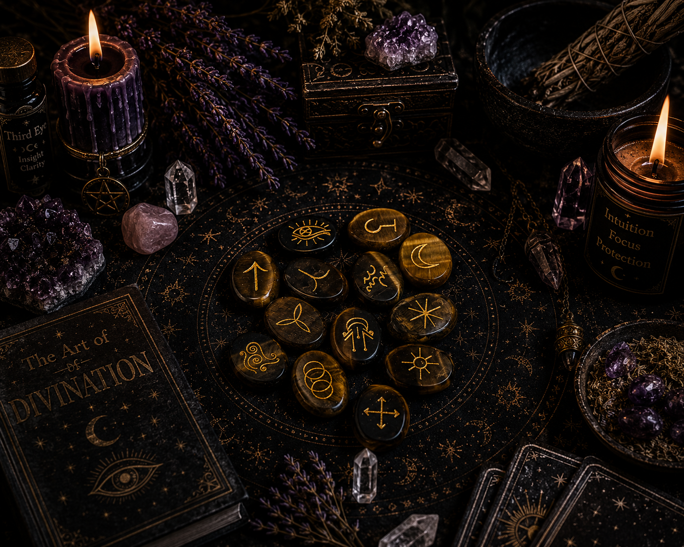 Witches Runes For Divination - 13pcs