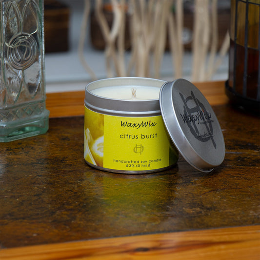 Citrus burst handmade soy wax candle